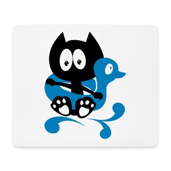 It's bath time! humor cat bathing - Mouse Pad (horizontal) - white - Front