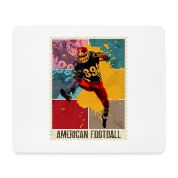 Joueur de football américain Vintage Retro Stamp - Tapis de souris (format paysage) - blanc - Devant