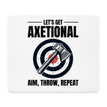 Axe axe de lancer Bullseye Aim Throw Repeat - Tapis de souris (format paysage) - blanc - Devant