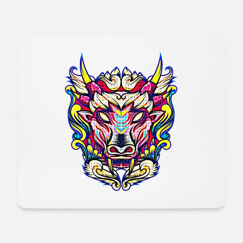 Phantasie Tier - Mousepad (Querformat) - Weiß