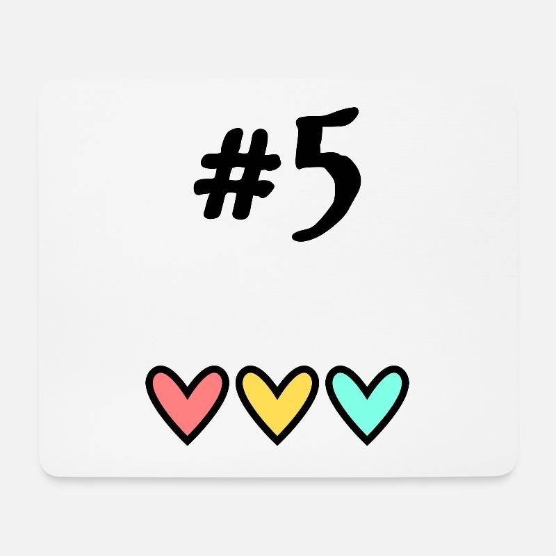 5. 5 JAHRE. 5-JÄHRIGES JUBILÄUM. GEBURTSTAG 5 JAHRE. 5 - Mousepad (Querformat) - Weiß