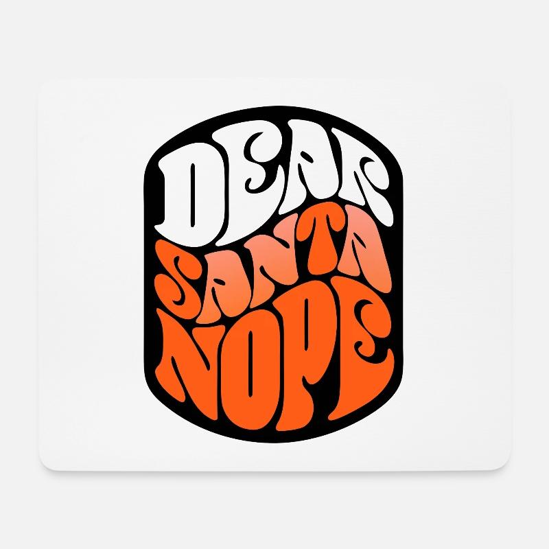 Santa Nope Psychedelic Glow - Mouse Pad (horizontal) - white
