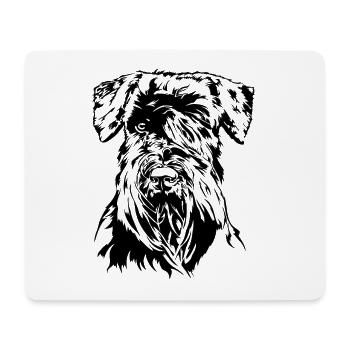 SCHNAUZER Portrait Hunde Hund Wilsigns - Mousepad (Querformat) - Weiß - Vorne