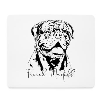 FRENCH MASTIFF Portrait Chien Chien Wilsigns - Tapis de souris (format paysage) - blanc - Devant