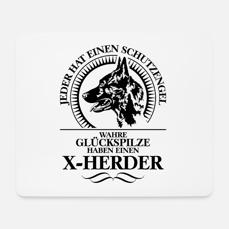 X-Herder Schutzengel Hunde Hund WILSIGNS - Mousepad (Querformat) - Weiß