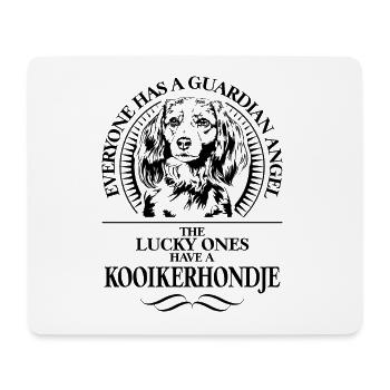 KOOIKERHONDJE Guardian Angel Chien Disant WILSIGNS - Tapis de souris (format paysage) - blanc - Devant