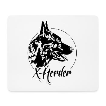 X- HERDER Dogs Portrait Chien Sport IGP - Tapis de souris (format paysage) - blanc - Devant