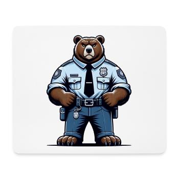 Cute Bear Police Officer - Mouse Pad (horizontal) - white - Front