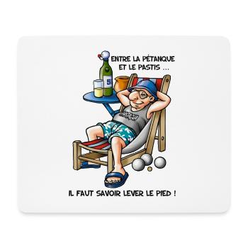 Pétanque et pastis - Mousepad (Querformat) - Weiß - Vorne