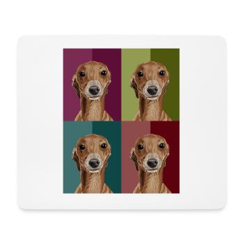 Greyhound4Colours - Mousepad (Querformat) - Weiß - Vorne