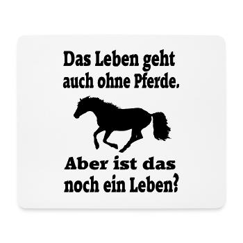 Pferde Pferd Reiter Reiterin Reiten Sprüche Shirt - Mousepad (Querformat) - Weiß - Vorne