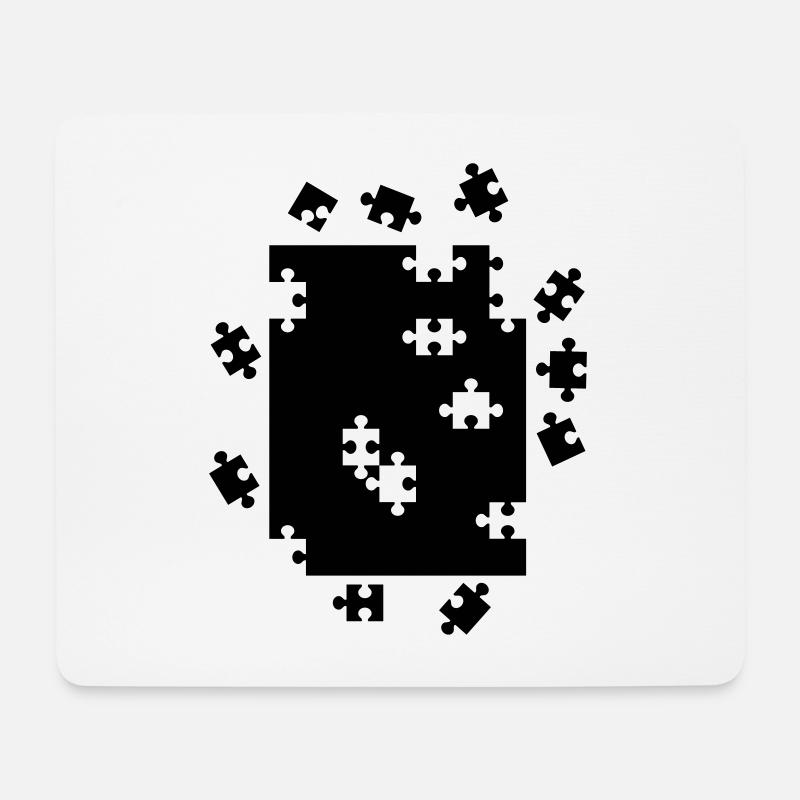 Puzzle Spiel Design T-Shirt - Mousepad (Querformat) - Weiß