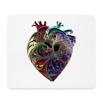 Herz - Mousepad (Querformat) - Weiß - Vorne