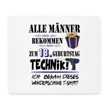 18. Geburtstag Handwerker Technik Werkzeug - Mousepad (Querformat) - Weiß - Vorne