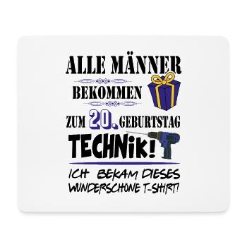 20. Geburtstag Handwerker Technik Werkzeug - Mousepad (Querformat) - Weiß - Vorne