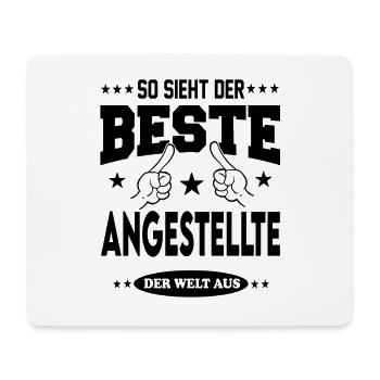 Angestellter Der beste Berufe Shirt Sterne Arbeit - Mousepad (Querformat) - Weiß - Vorne