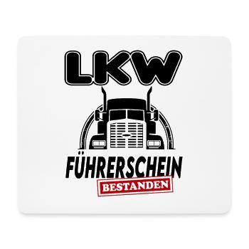 LKW  Führerschein bestanden Sprüche Lastwagen - Mousepad (Querformat) - Weiß - Vorne