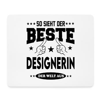 Designerin Die Beste der Welt Berufe  Arbeit - Mousepad (Querformat) - Weiß - Vorne