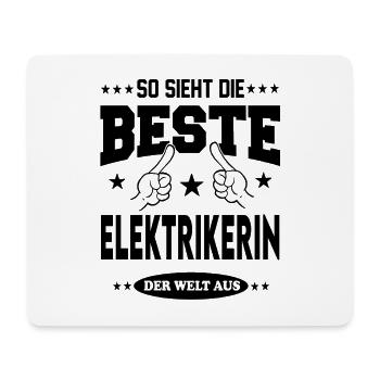 Elektrikerin Die Beste der Welt Berufe  Arbeit - Mousepad (Querformat) - Weiß - Vorne