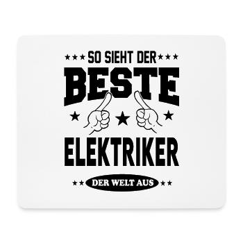 Elektriker Der Beste der Welt Berufe  Arbeit - Mousepad (Querformat) - Weiß - Vorne
