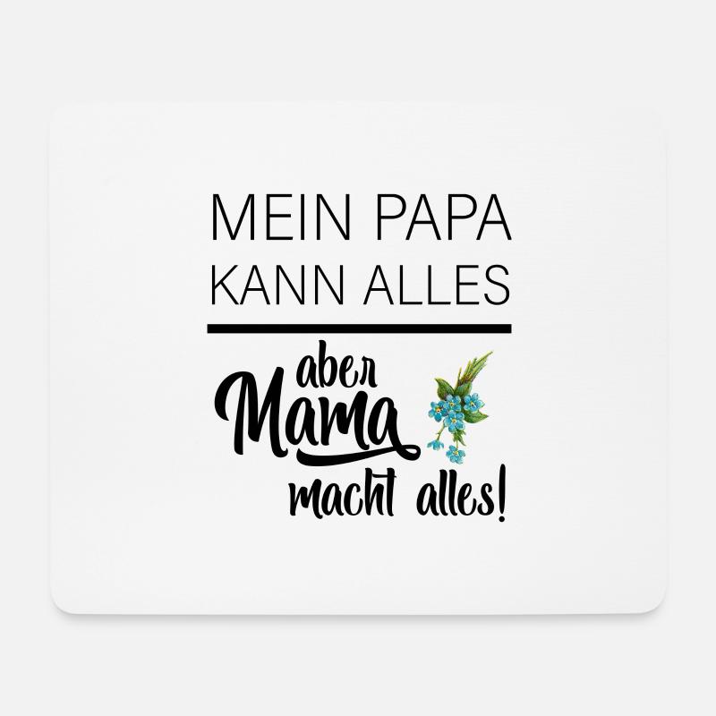Papa Kann Alles , Mama Macht Alles - Muttertag - Mousepad (Querformat) - Weiß