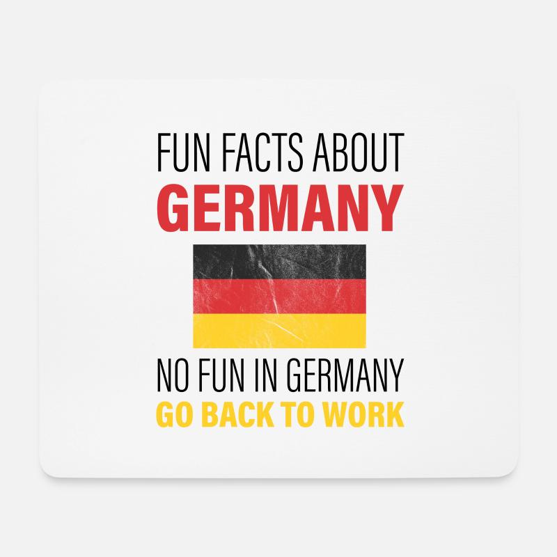 Fun Facts About Germany - Mousepad (Querformat) - Weiß