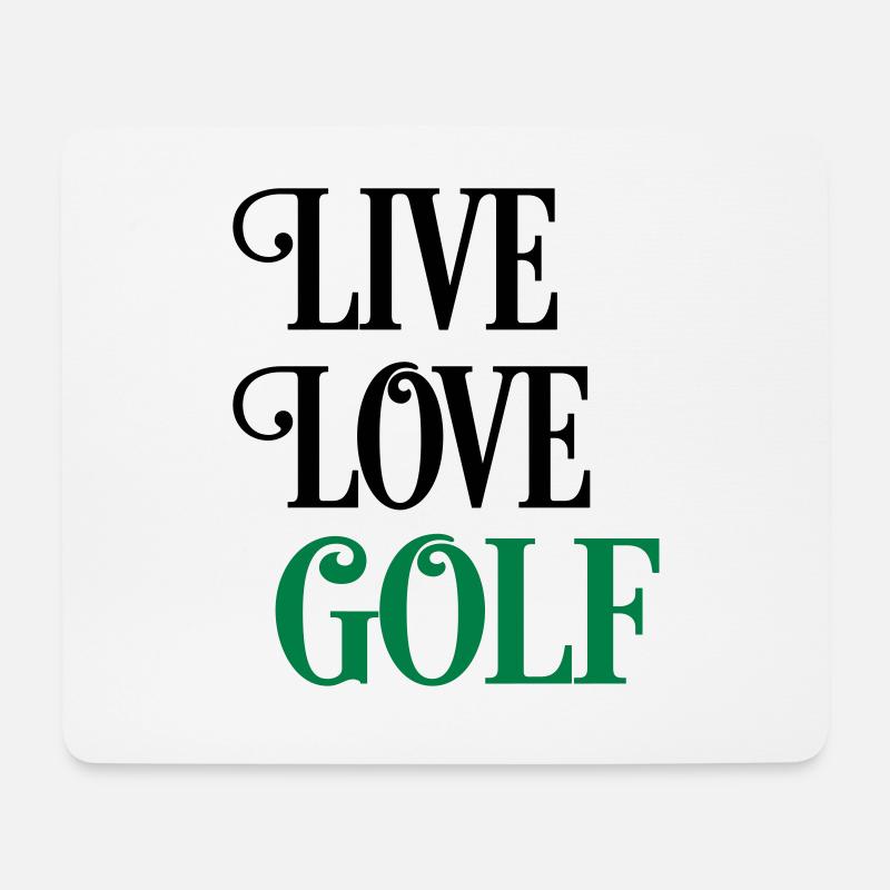 Golf - Mousepad (Querformat) - Weiß
