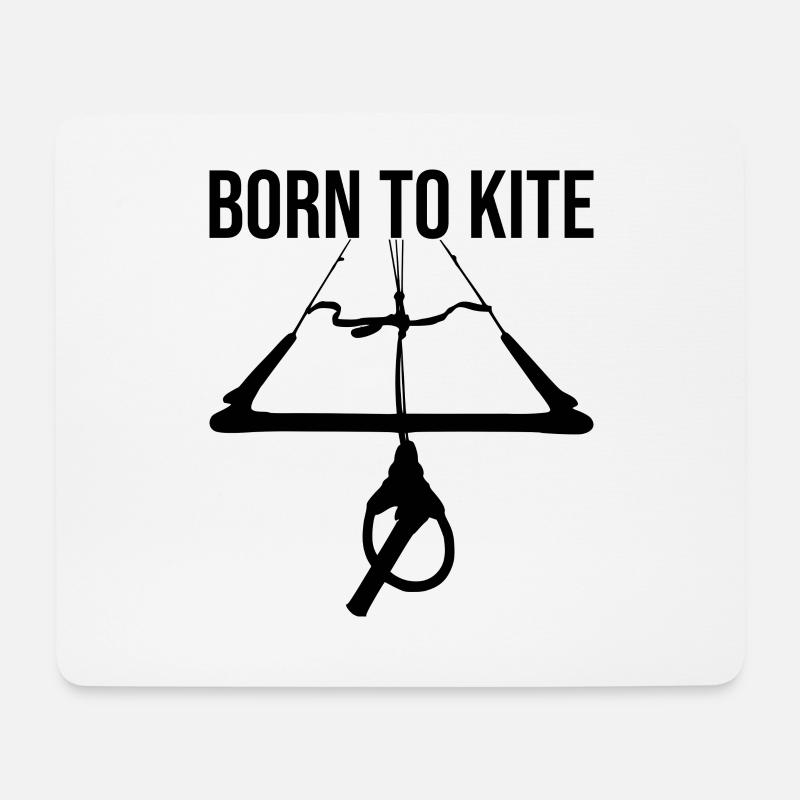 Born to Kite - Mousepad (Querformat) - Weiß