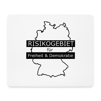 Risikogebiet für Freiheit und Demokratie - Mousepad (Querformat) - Weiß - Vorne