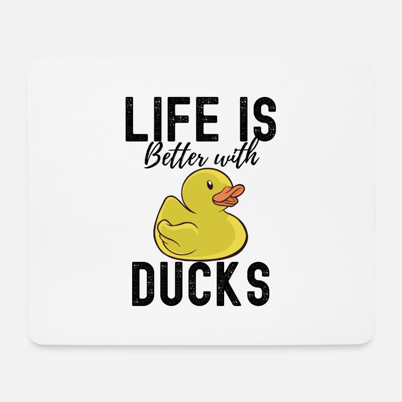Ente - Mousepad (Querformat) - Weiß