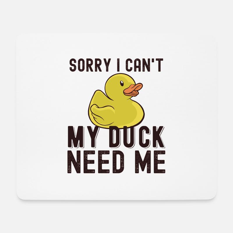 Ente - Mousepad (Querformat) - Weiß