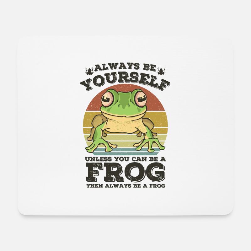 Grenouille - Tapis de souris (format paysage) - blanc