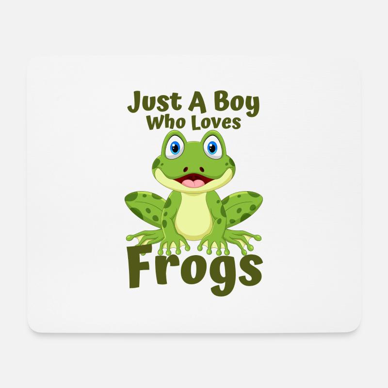 Frosch - Mousepad (Querformat) - Weiß