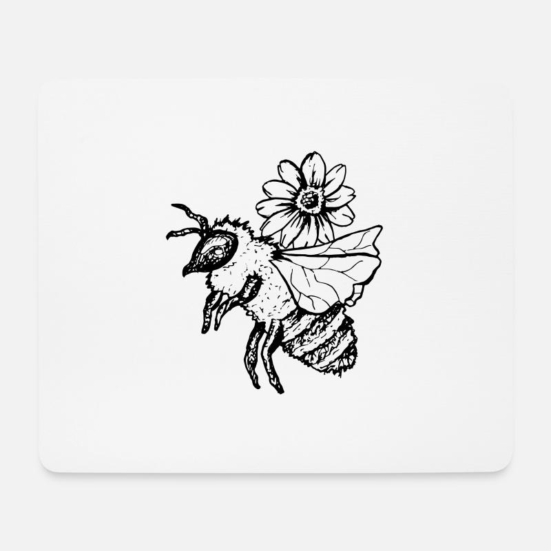 Biene Wespe Hummel Imker Naturschutz Umwelt Bio - Mousepad (Querformat) - Weiß