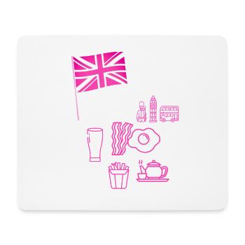 EXANGLIA (Pink + Weißer Text) - Mousepad (Querformat) - Weiß - Vorne