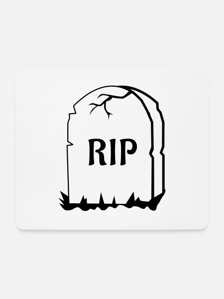 Rest in Peace Grabstein - Mousepad (Querformat) - Weiß