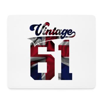65TH BIRTHDAY UK VINTAGE 1961 - Mouse Pad (horizontal) - white - Front