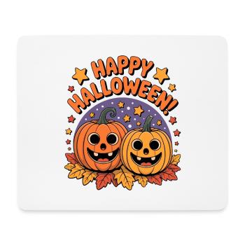 Happy Halloween Kürbisfreunde - Mousepad (Querformat) - Weiß - Vorne
