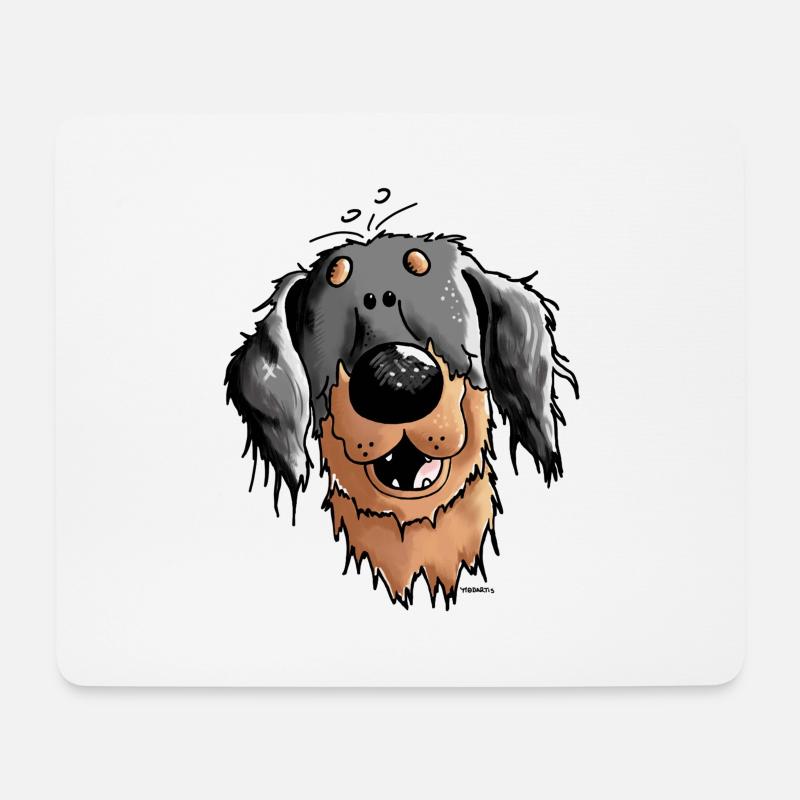 Hovawart - Hovi - Cartoon - Mousepad (Querformat) - Weiß