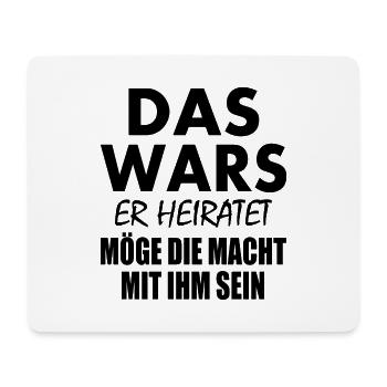 Das wars er heiratet - Mousepad (Querformat) - Weiß - Vorne