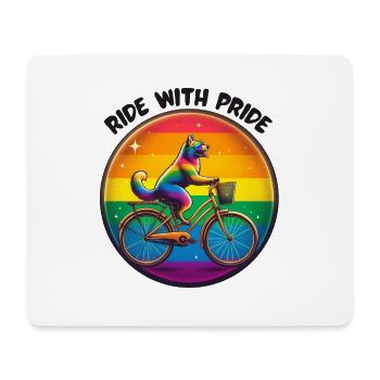 Ride with pride - Mouse Pad (horizontal) - white - Front