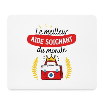 Le meilleur aide soignant du monde - Tapis de souris (format paysage) - blanc - Devant