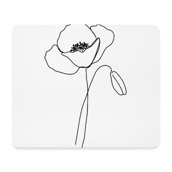 Mohnblume - Mousepad (Querformat) - Weiß - Vorne