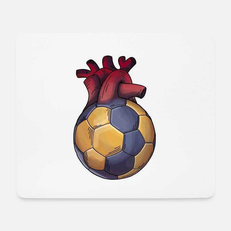 Handballer Herz lustiges Geschenk Handball Fan - Mousepad (Querformat) - Weiß