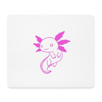 Axolotl Autocollant Amphibiens Roses - Tapis de souris (format paysage) - blanc - Devant