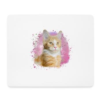 maincoon,cat,graffiti,painting, Maine Coon cat, - Mouse Pad (horizontal) - white - Front