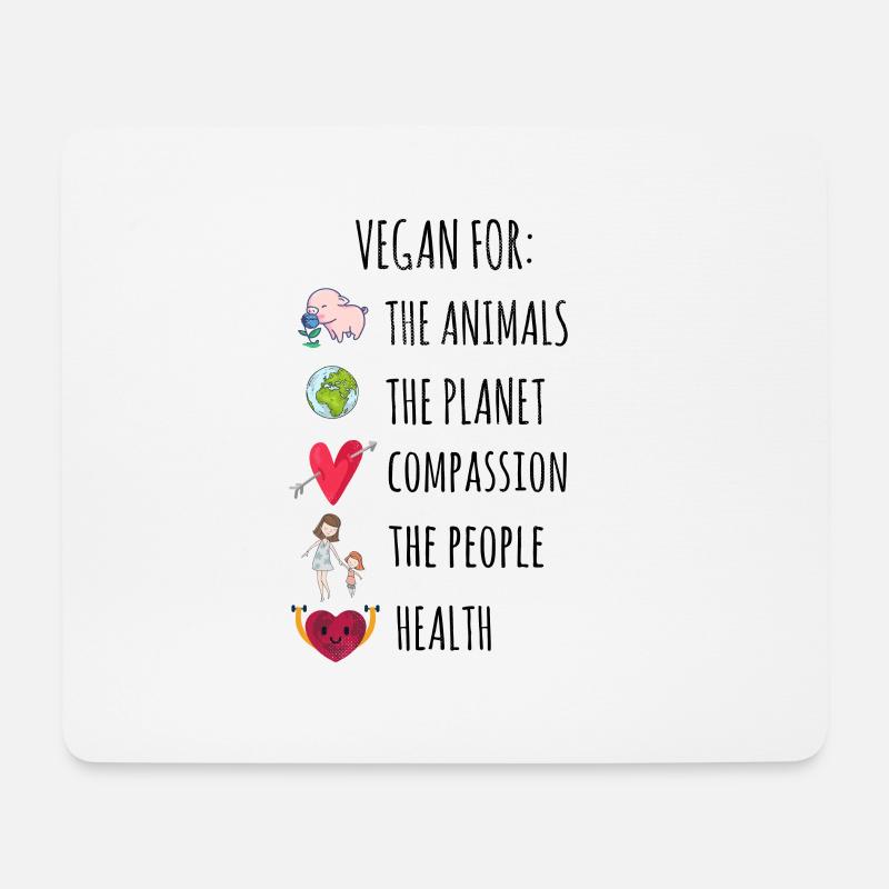Vegan For Everything | Veganismus Veganer Geschenk - Mousepad (Querformat) - Weiß