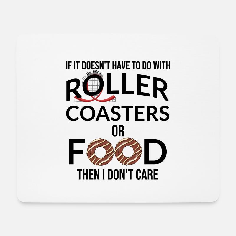 Achterbahn und Donuts | Achterbahn Roller Coaster - Mousepad (Querformat) - Weiß