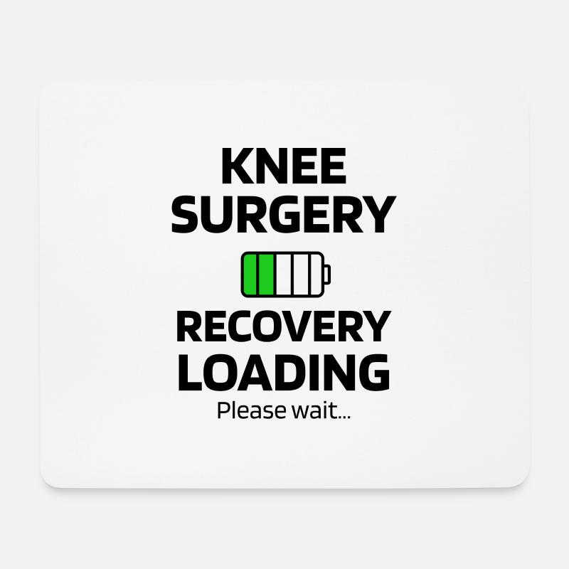 Knieoperation Genesungsgeschenk Künstliches Knie - Mousepad (Querformat) - Weiß