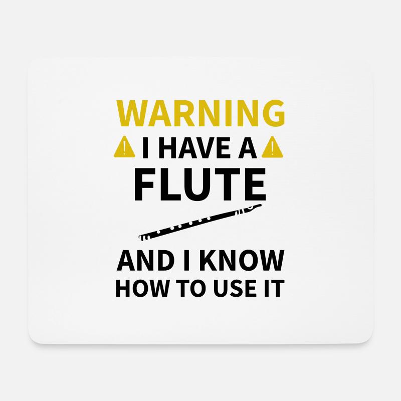 Flötenspieler Geschenk | Flöte Blaskapelle Flötist - Mousepad (Querformat) - Weiß